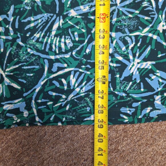 Iolani Palm Print Midi Dress Stretch Long Sleeve Multicolor Women's Size Large - Picture 9 of 10